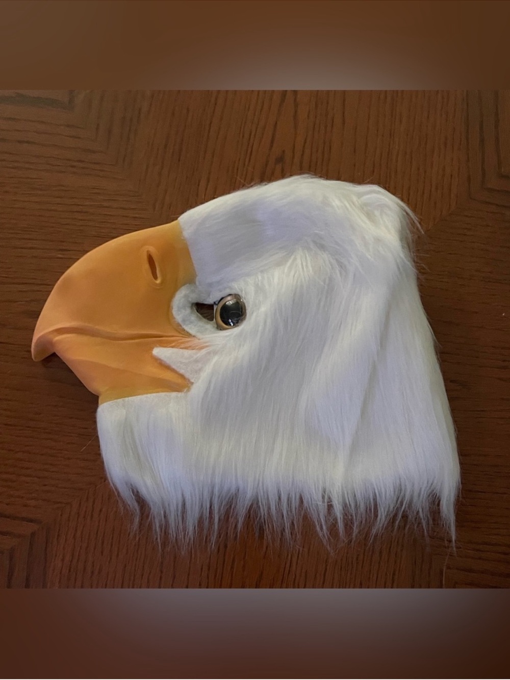 Eagles Football Season White Bald Eagle Costume Mask Orange Beak Realistic NEW